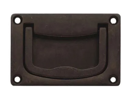 A sturdy, recessed handle, symbolizing a strong, yet calming presence for interior decorators and artists to consider. 