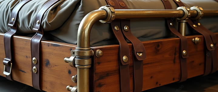 Old, wooden chest with leather straps, highlighting elements of masculine vs. feminine interior designs in modern Boise and Eagle, Idaho homes.